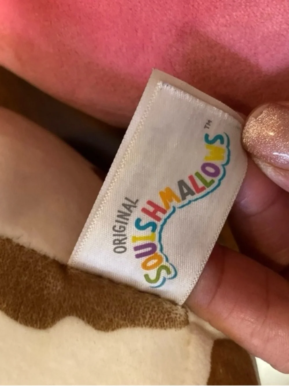 Squishmallows Pink and Brown Cow Plush Pillow Pair